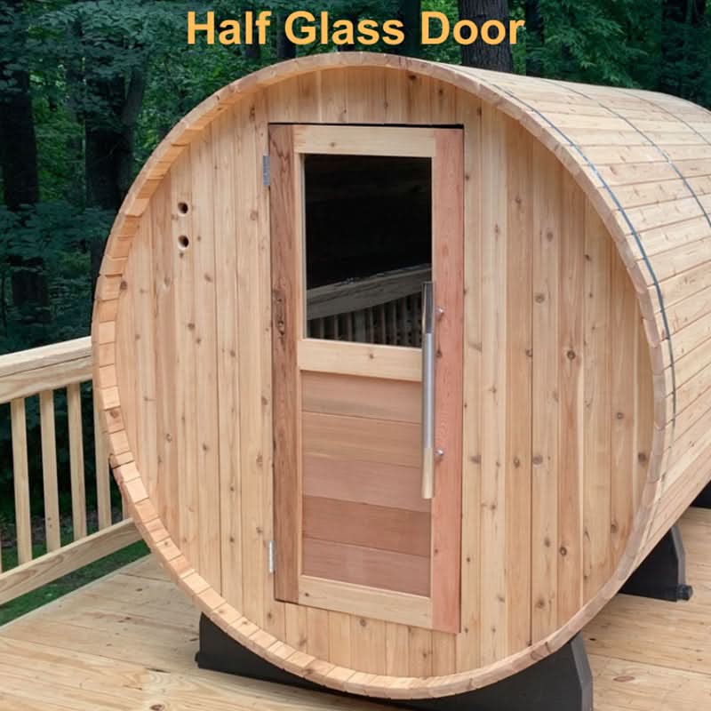Almost Heaven Charleston 4 Person Canopy Barrel Sauna - Image 3