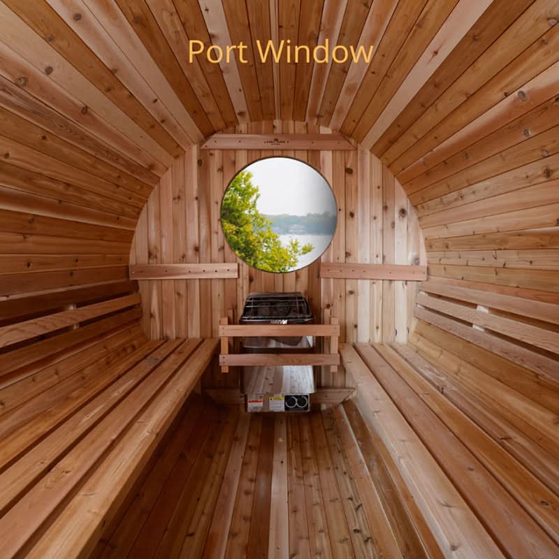 Almost Heaven Charleston 4 Person Canopy Barrel Sauna - Image 5