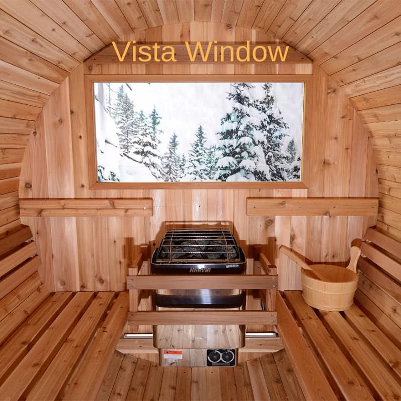 Almost Heaven Charleston 4 Person Canopy Barrel Sauna - Image 6