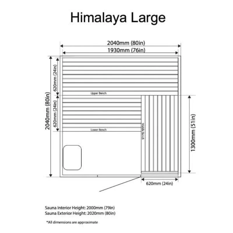 Almost Heaven Himalaya 6 Person Indoor Sauna - Image 6