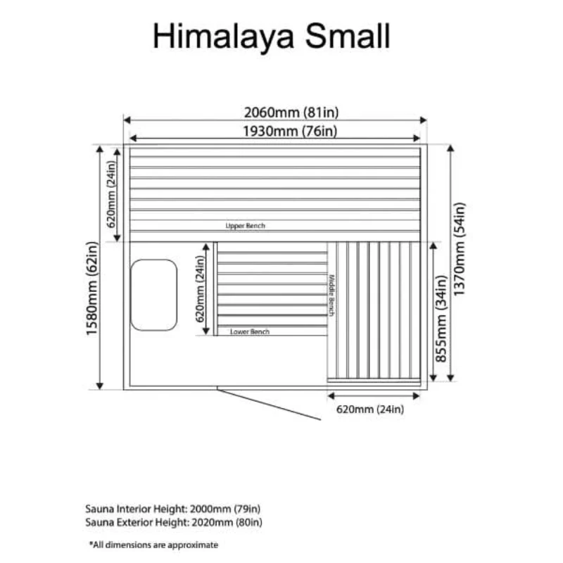 Almost Heaven Himalaya 4 Person Indoor Sauna - Image 8