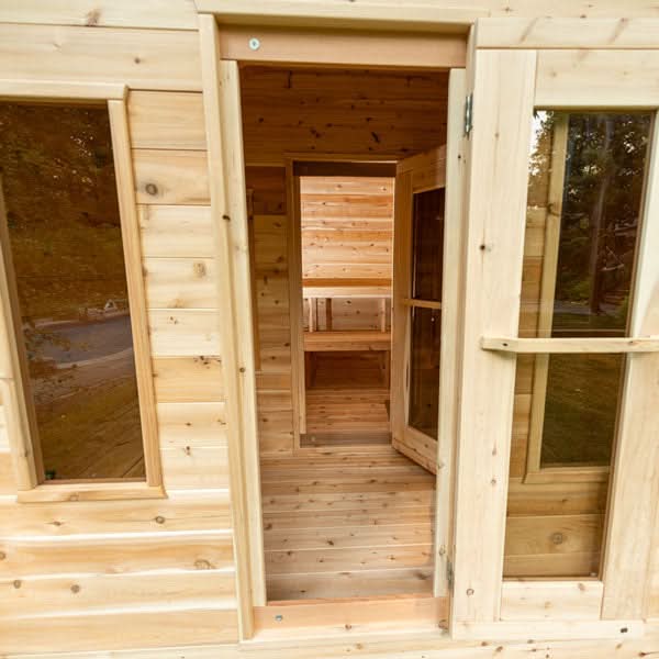 Dundalk LeisureCraft Canadian Timber Georgian 5-6 Person Cabin Sauna with Changeroom - Image 5