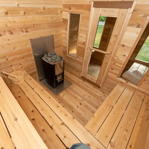 Dundalk LeisureCraft Canadian Timber Georgian 5-6 Person Cabin Sauna with Changeroom - Image 7