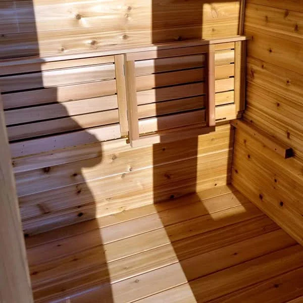 Dundalk LeisureCraft Knotty Cedar Outdoor Cabin Sauna - Image 9