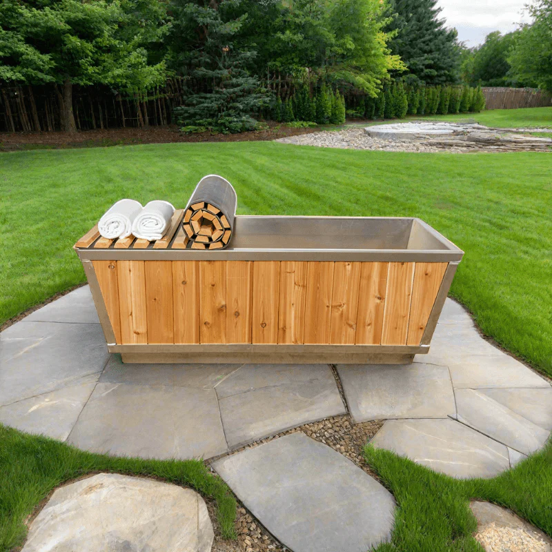 Dundalk LeisureCraft The Glacier Cold Plunge Tub - Knotty Red Cedar - Image 3