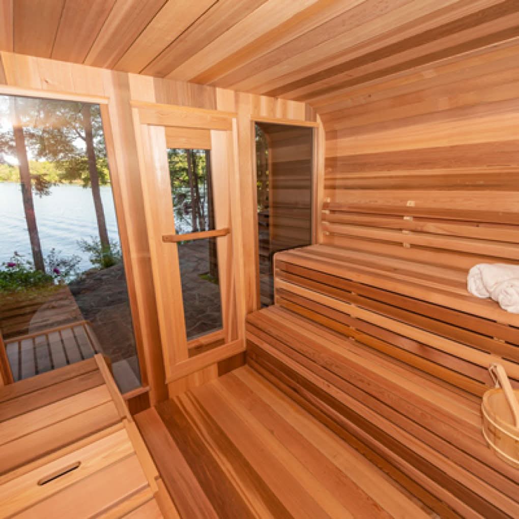 Dundalk Leisure Knotty Cedar Outdoor Luna Sauna - Image 19
