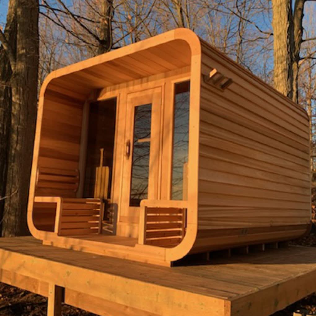 Dundalk Leisure Knotty Cedar Outdoor Luna Sauna - Image 21