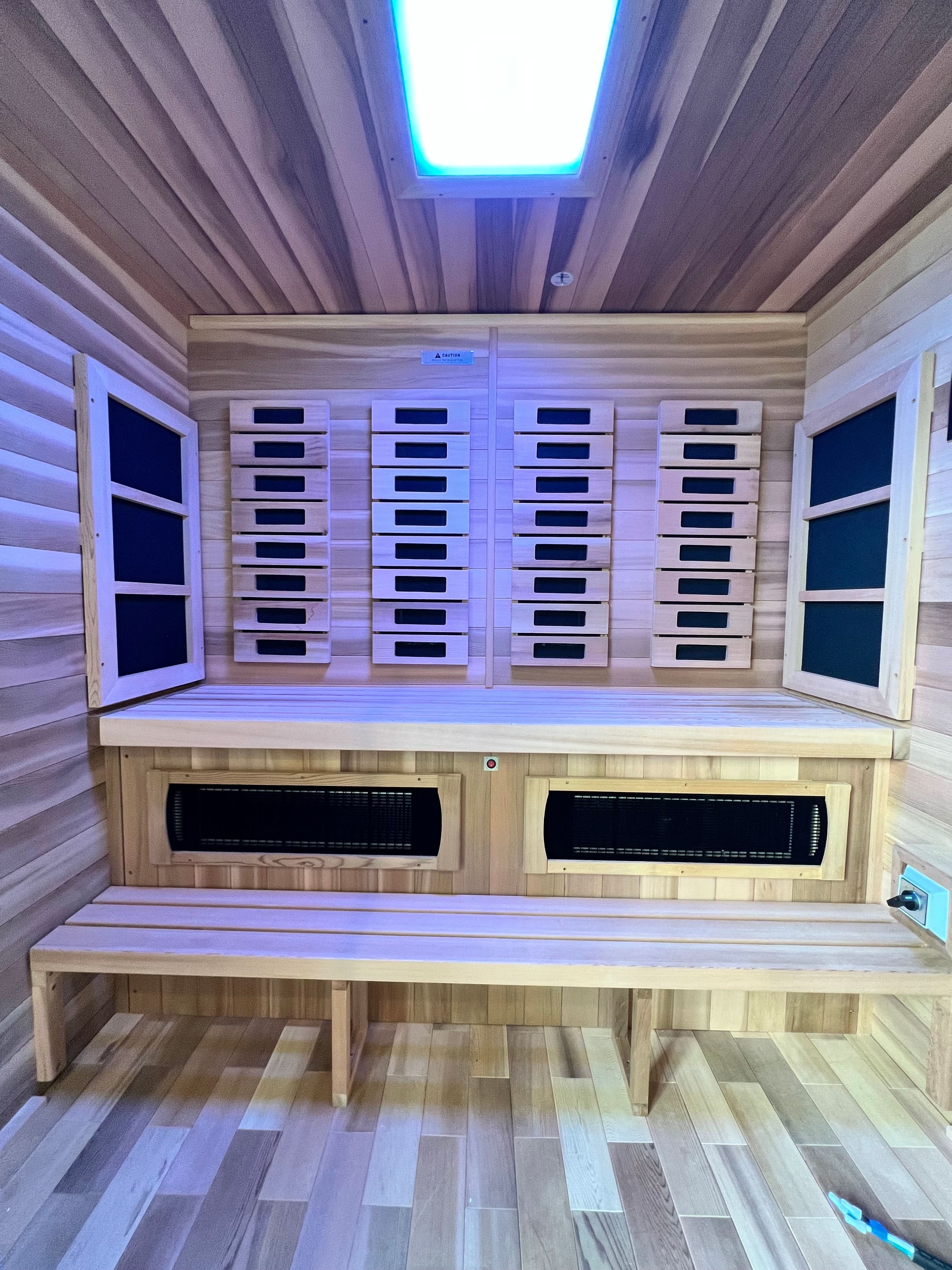 Golden Designs Visby 3 Person Outdoor-Indoor PureTech™ Hybrid Full Spectrum Sauna (GDI-8223-01) - Image 5